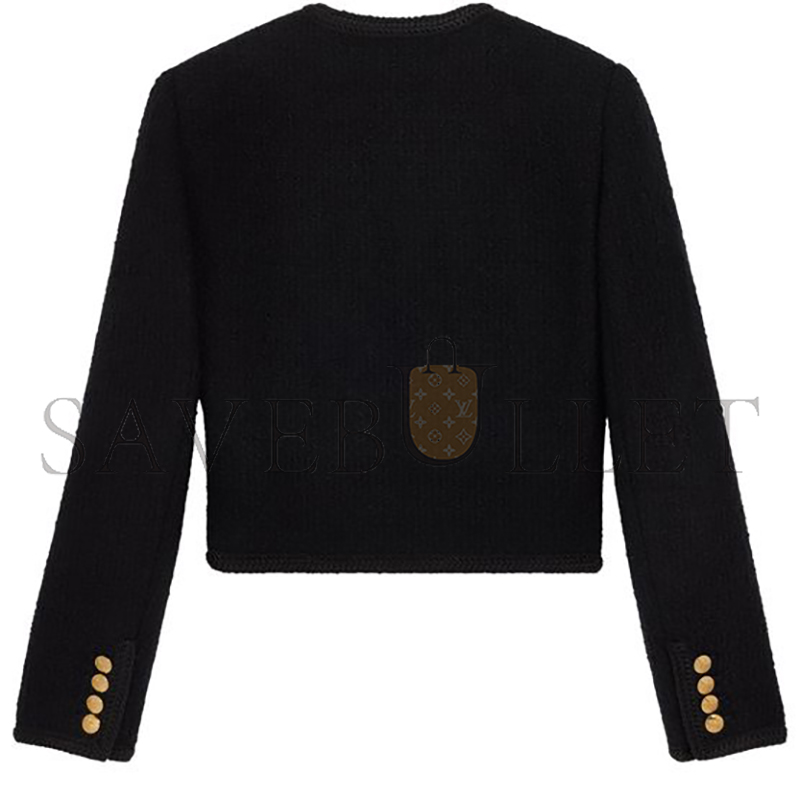 Ce1i*e patch pocket tweed jacket black